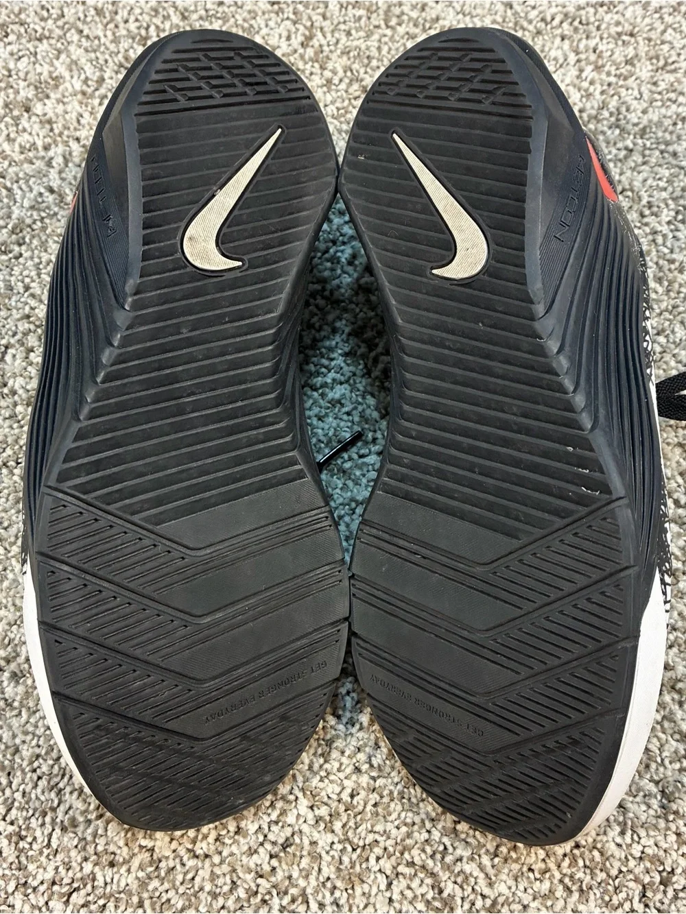 Nike Metcon 5 Amp White  Black training shoe.  Naughty and nice list